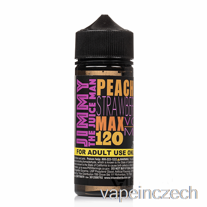 Broskvová Jahoda - Jimmy The Juiceman - 120ml 3mg Vape Bez Nikotinu